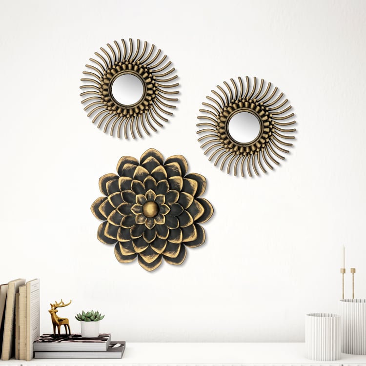 Corsica Corvus 3Pcs Wall Accent and Decorative Mirror Set