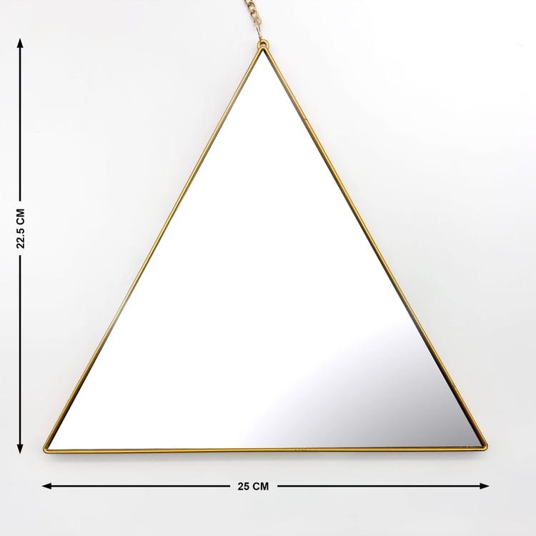 Corsica Reflection Karol Set of 3 Triangle Decorative Hanging Mirrors - 25x22.5cm