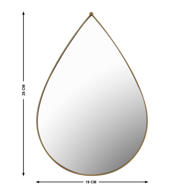 Corsica Reflection Karol Set of 3 Teardrop Decorative Hanging Mirrors - 19x28cm