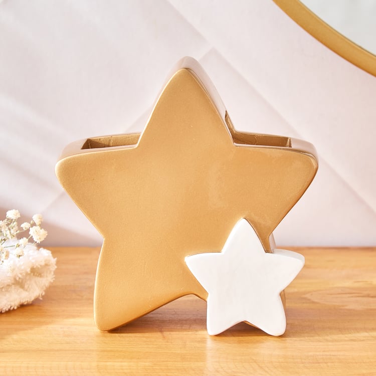 Corsica Slate Polyresin Star Tooth Brush Holder