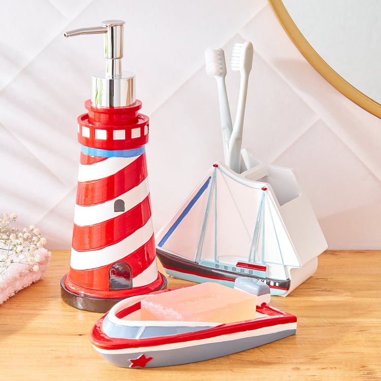 Corsica Slate Kids Polyresin To The Sailing Tooth Brush Holder