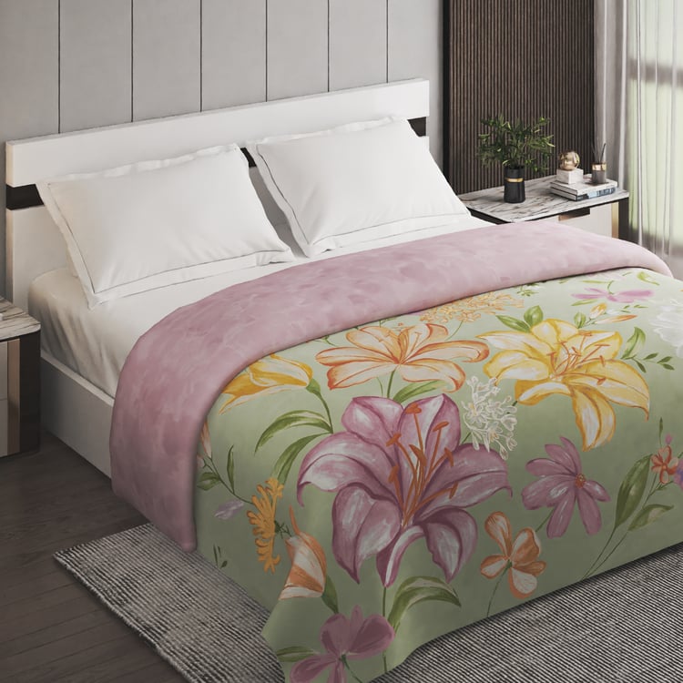 Moksha Lupin Cotton Floral Print Double Comforter