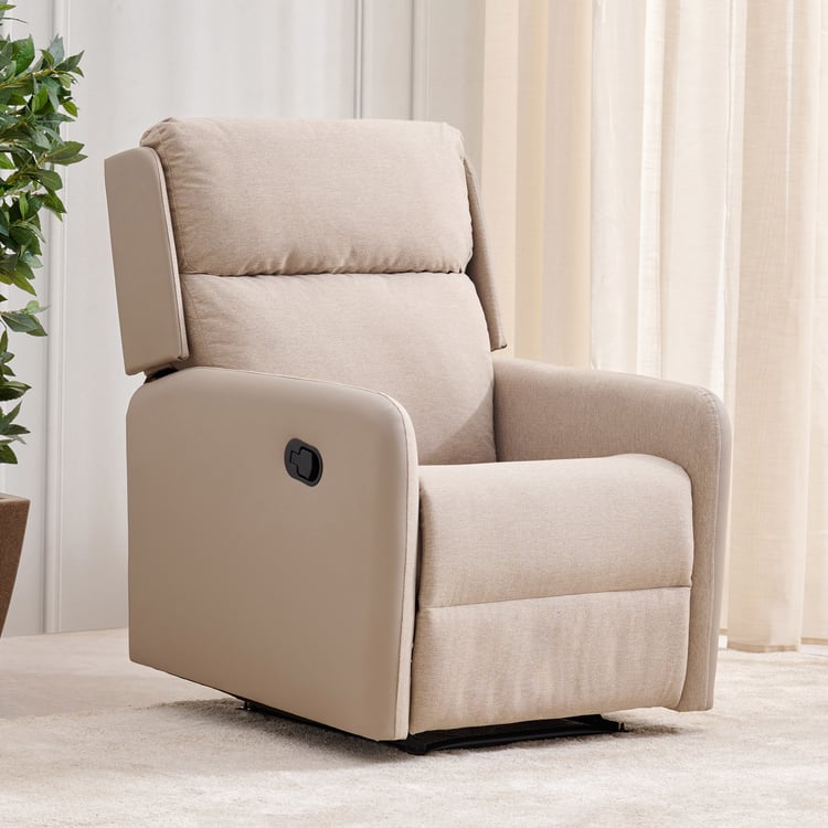 Rico Fabric 1-Seater Recliner - Beige