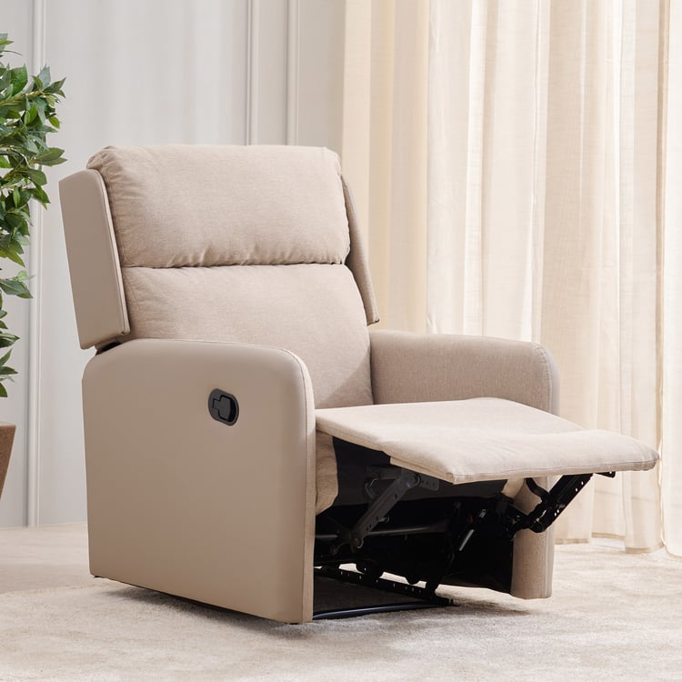 Rico Fabric 1-Seater Recliner - Beige