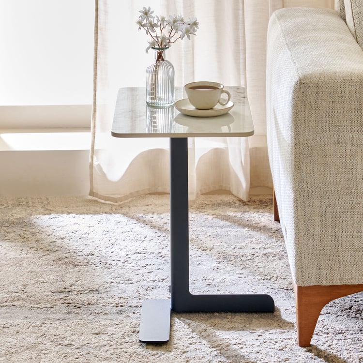 Iren Ceramic Top Accent Table - Beige
