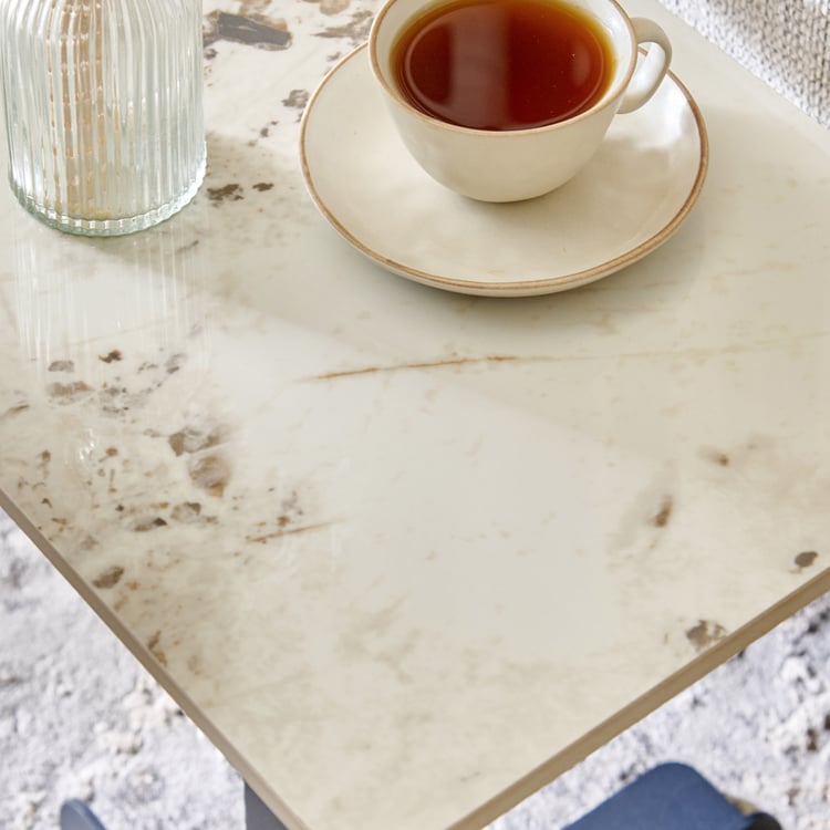 Iren Ceramic Top Accent Table - Beige