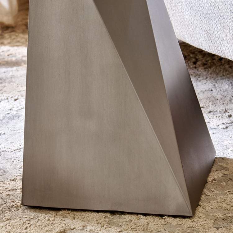 Gavin Ceramic Top Accent Table - Grey