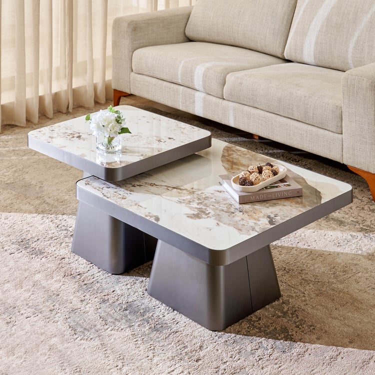 Aspire Ceramic Top Coffee Table - Grey
