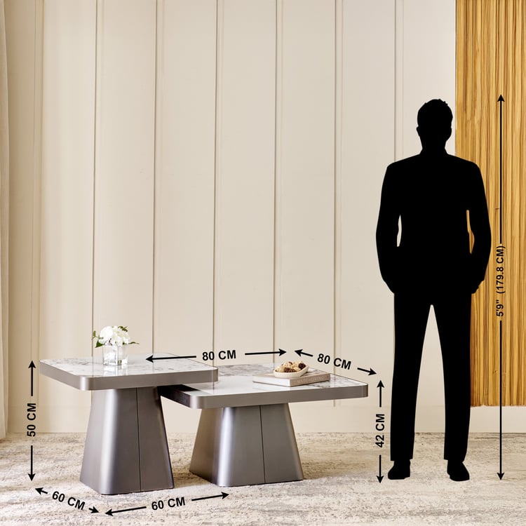 Aspire Ceramic Top Coffee Table - Grey