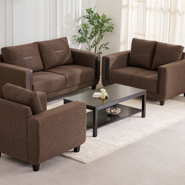 Berry Fabric 3+2+1 Seater Sofa Set - Brown