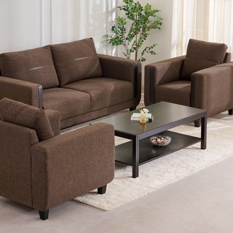 Berry Fabric 3+1+1 Seater Sofa Set - Brown