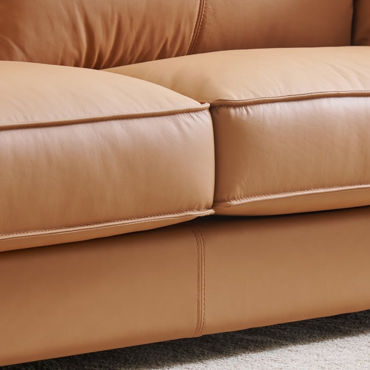 Sorrento Half Leather 3+2 Seater Sofa Set with Accent Chair - Tan