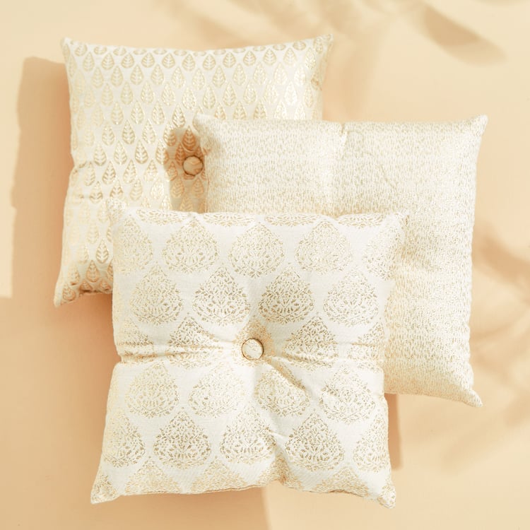 Dazzle Set of 3 Jacquard Woven Filled Cushions - 28x28cm