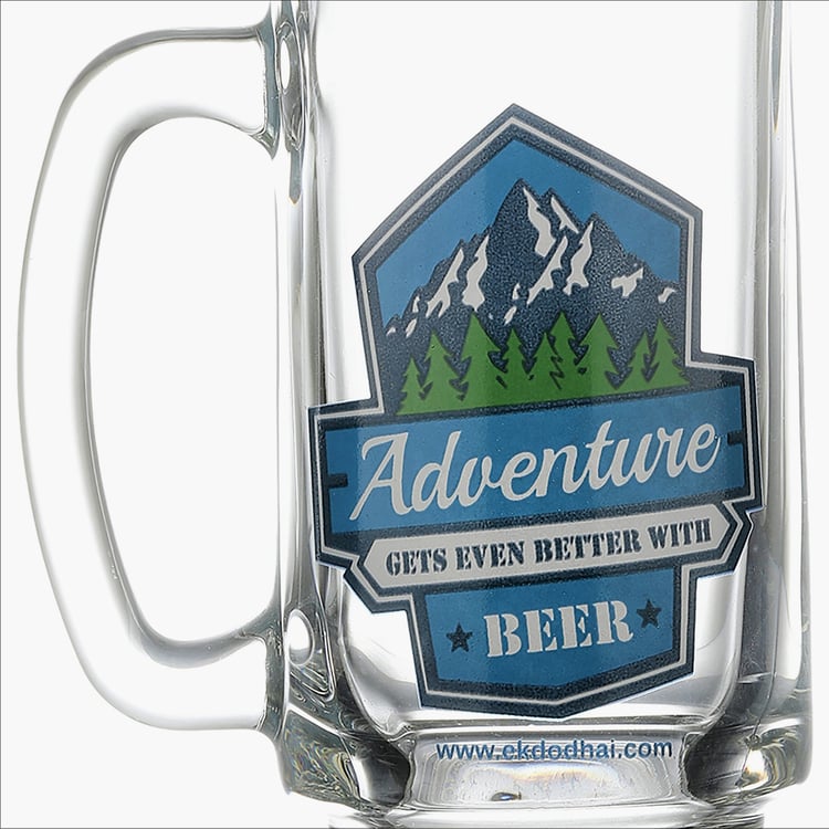 EK DO DHAI Glass Adventure Beer Mug - 350ml