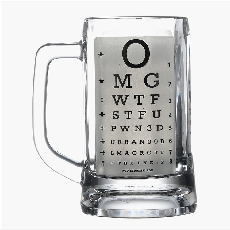 EK DO DHAI Glass Beer Mug - 350ml