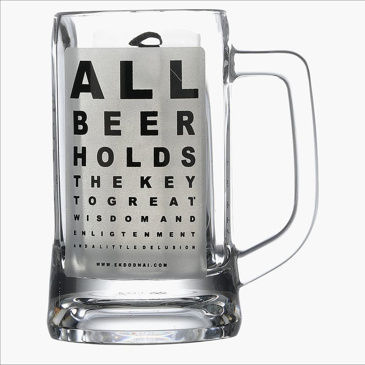 EK DO DHAI Glass Beer Mug - 350ml