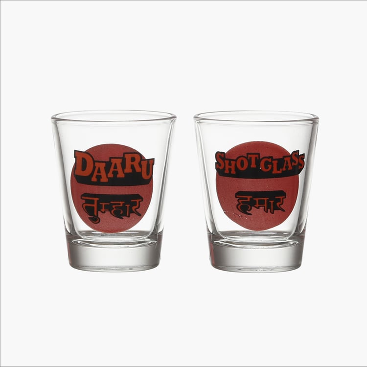 EK DO DHAI Set of 2 Shot Glasses - 60ml