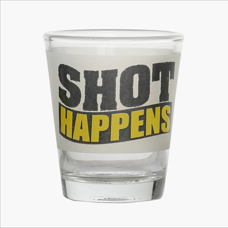 EK DO DHAI Set of 4 Printed Shot Glasses - 60ml