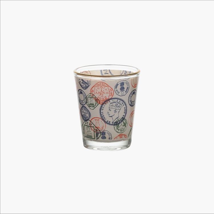 EK DO DHAI Set of 6 Printed Shot Glasses - 60ml