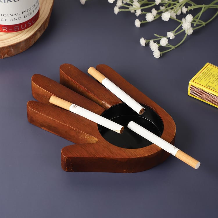 EK DO DHAI Wooden Palm Ash Tray