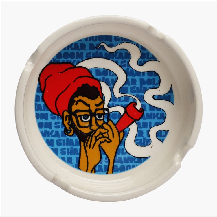 EK DO DHAI Ceramic Printed Ash Tray