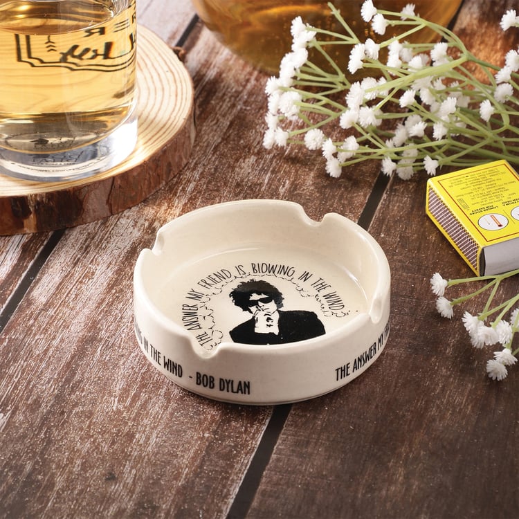 EK DO DHAI Ceramic Bob Dylan Print Ash Tray