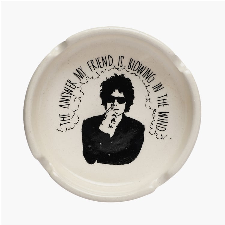 EK DO DHAI Ceramic Bob Dylan Print Ash Tray