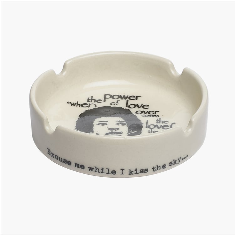 EK DO DHAI Ceramic Jimi Hendrix Print Ash Tray