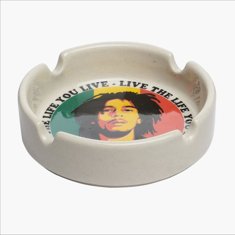 EK DO DHAI Ceramic Bob Marley Print Ash Tray