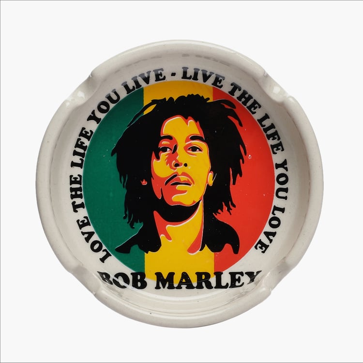 EK DO DHAI Ceramic Bob Marley Print Ash Tray