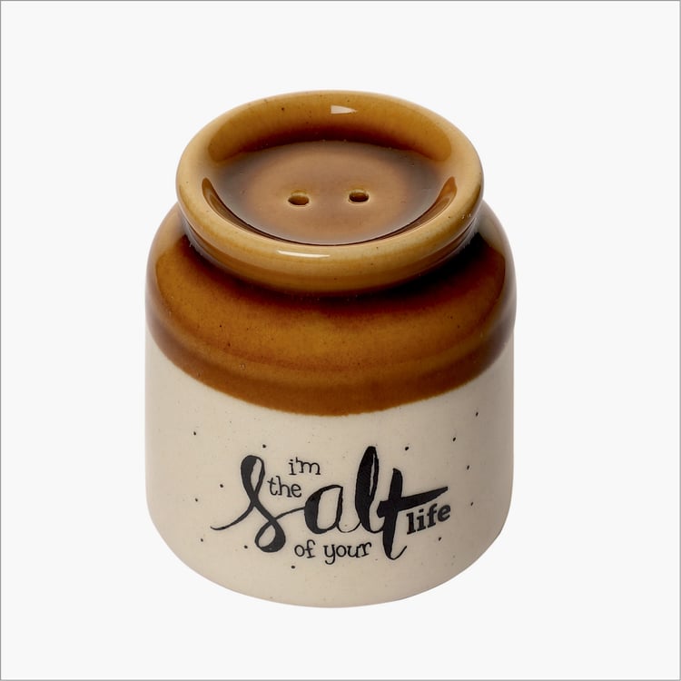 EK DO DHAI Set of 2 Ceramic Salt & Pepper Shakers - 50g