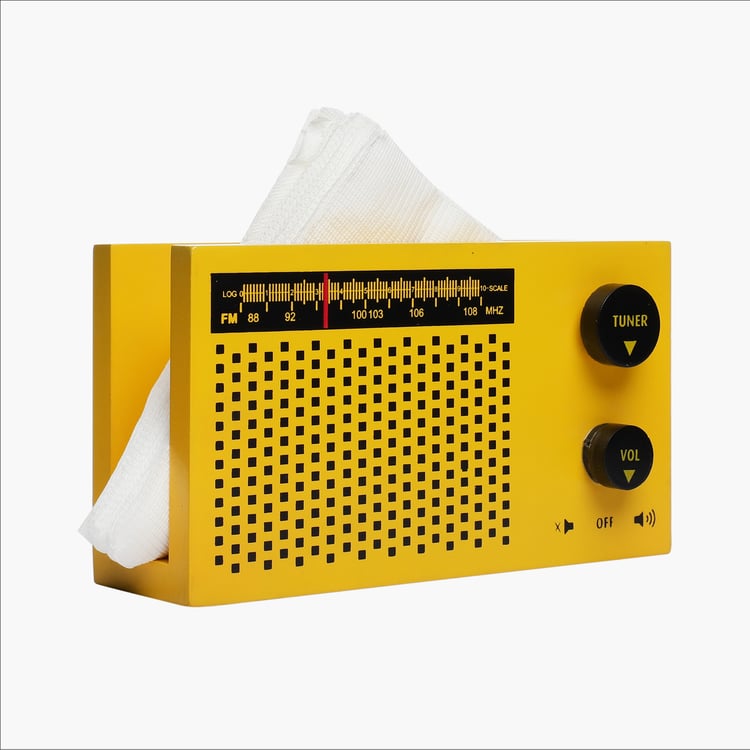 EK DO DHAI Wooden Radio Tissue Holder