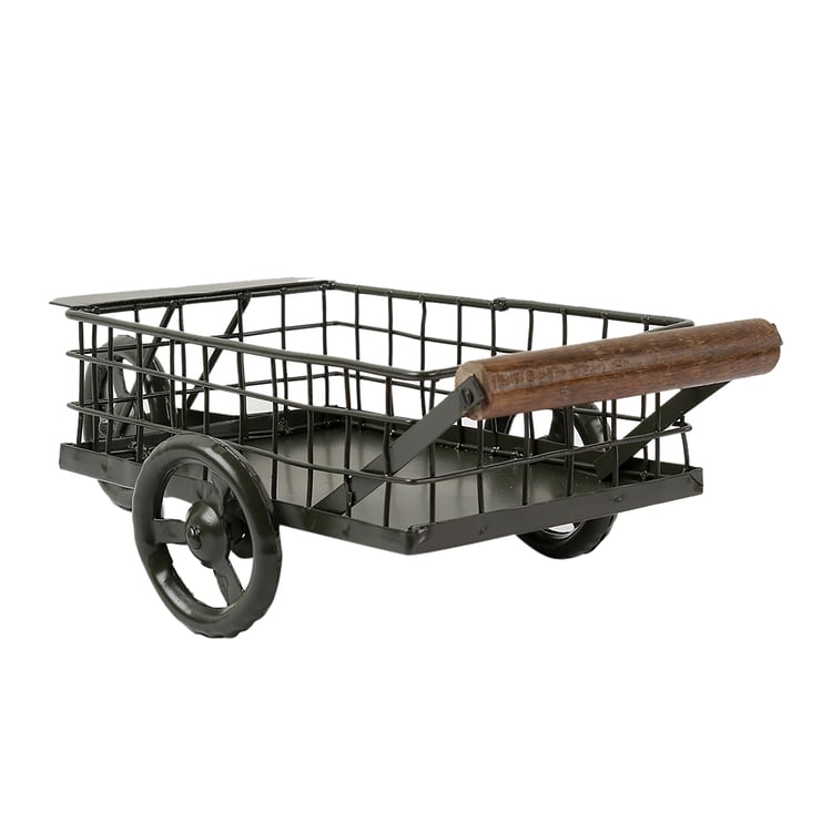 EK DO DHAI Metal Wagon Snack Platter - 25x9.5x5cm