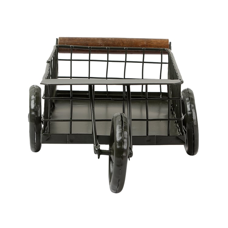 EK DO DHAI Metal Wagon Snack Platter - 25x9.5x5cm