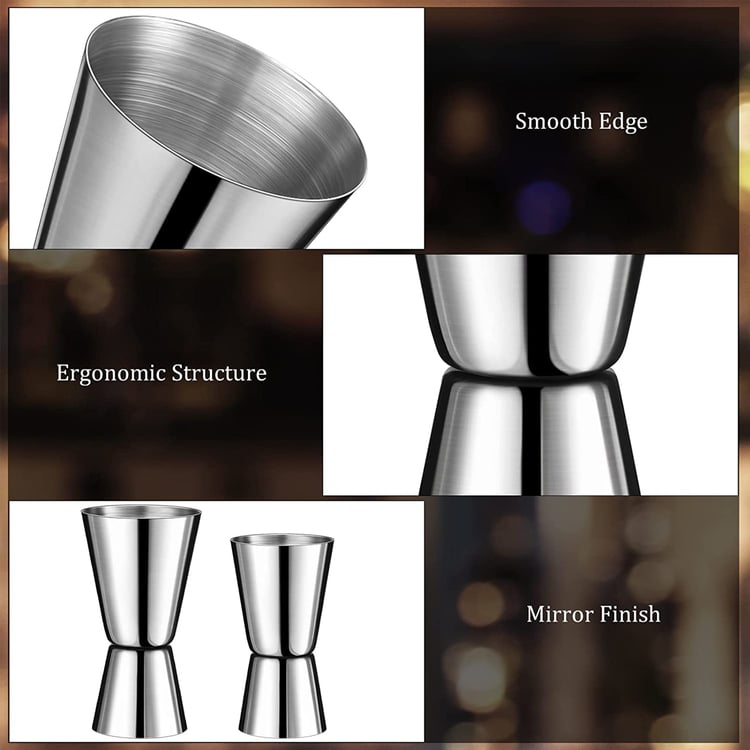 EK DO DHAI 6Pcs Metal and Glass Cocktail Starter Kit