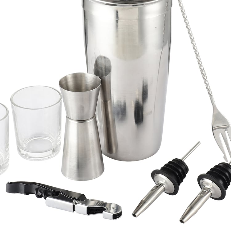 EK DO DHAI 8Pcs Metal and Glass Cocktail Starter Kit