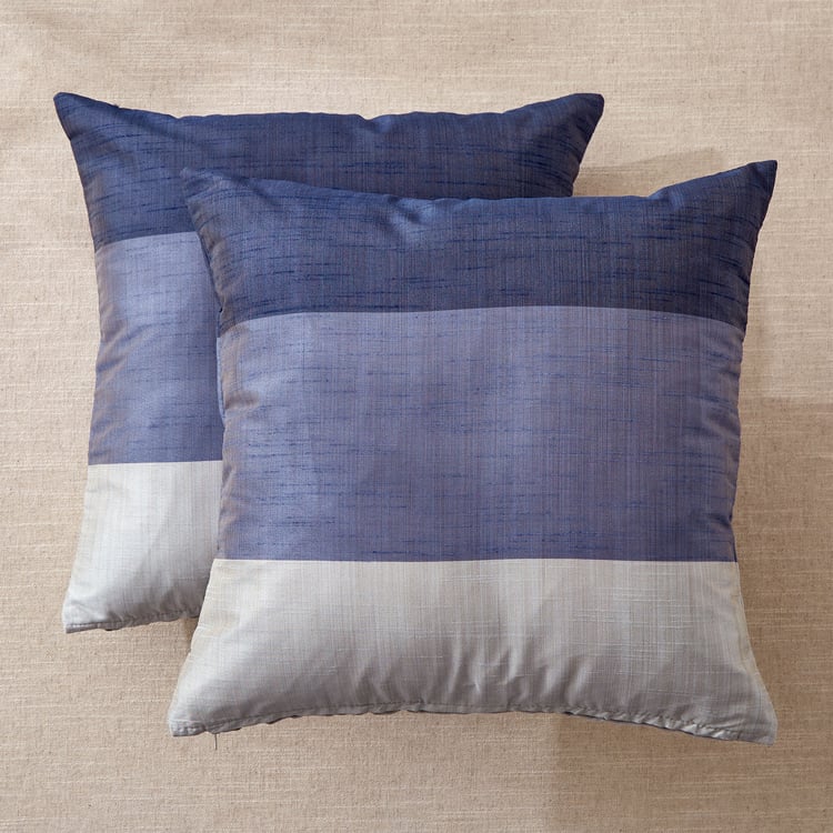 Wesley Set of 2 Colourblocked Cushion Covers - 40x40cm