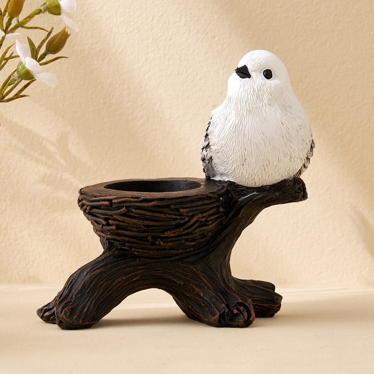 Corsica Birds Polyresin T-Light Holder