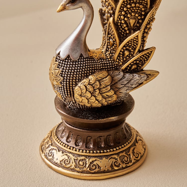 Corsica Mayur Polyresin Peacock Vase