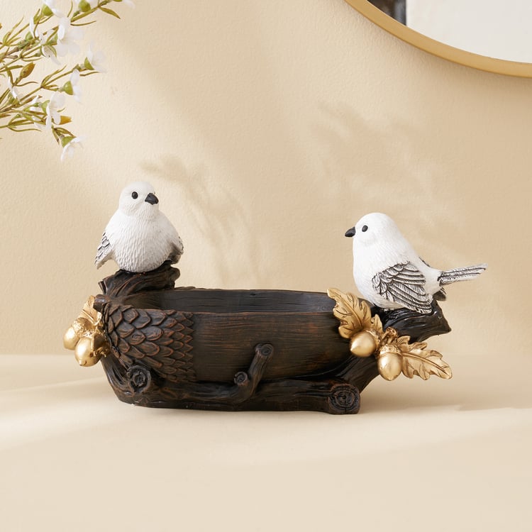 Corsica Birds Polyresin Decorative Bowl