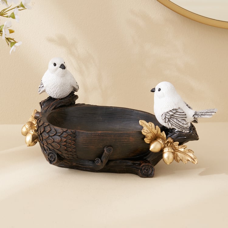 Corsica Birds Polyresin Decorative Bowl