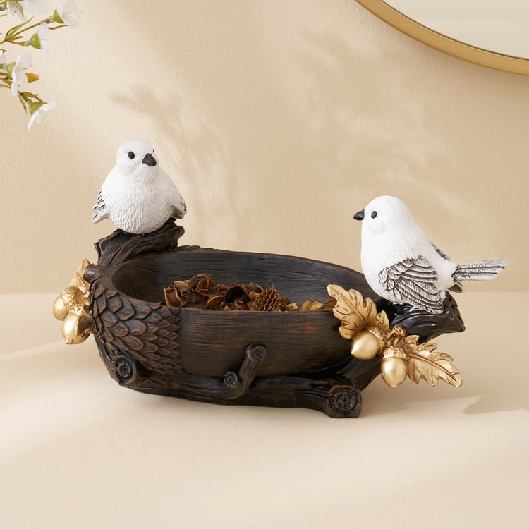 Corsica Birds Polyresin Decorative Bowl