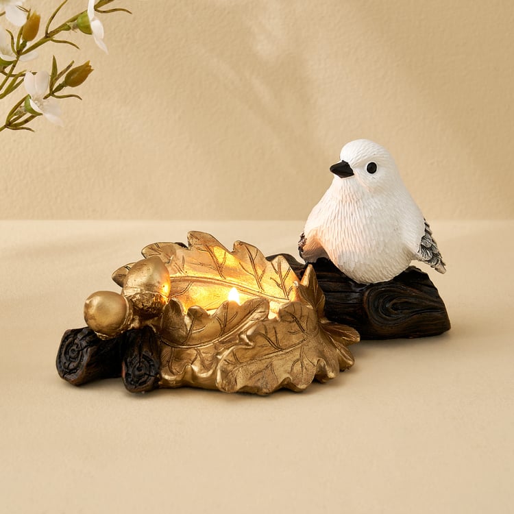 Corsica Birds Polyresin T-Light and Incense Holder