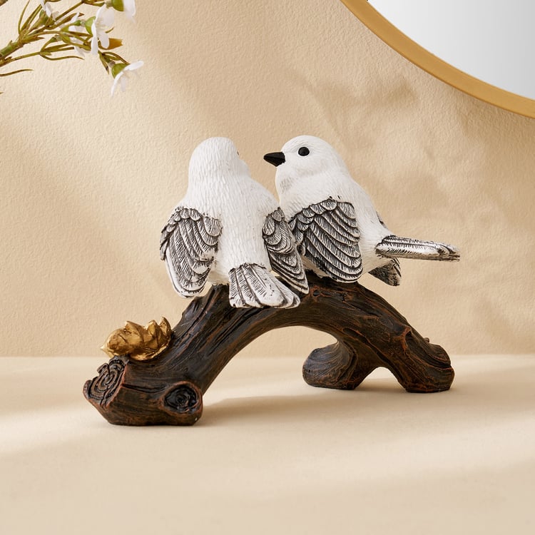 Corsica Birds Polyresin Tree Branch Figurine