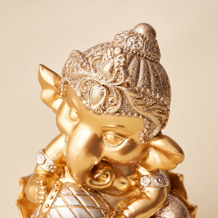 Corsica Tranquil Polyresin Dholak Ganesha Figurine