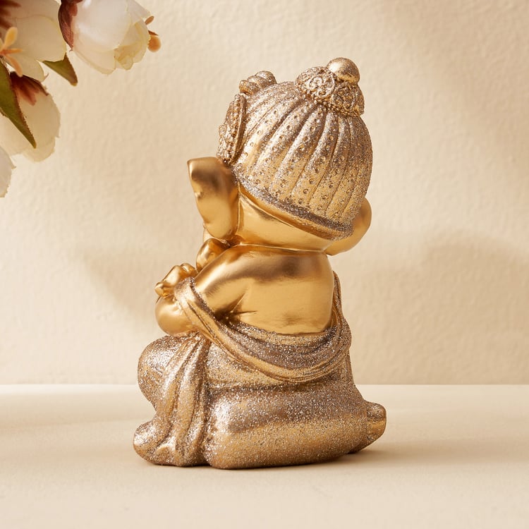 Corsica Tranquil Polyresin Ganesha with Sitar Figurine