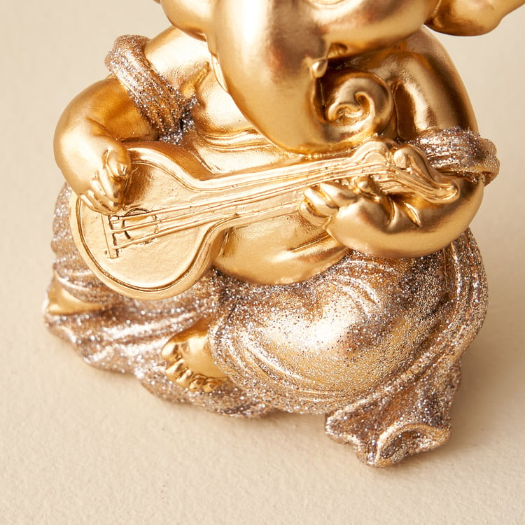 Corsica Tranquil Polyresin Ganesha with Sitar Figurine