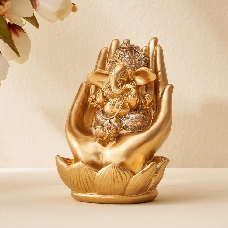 Corsica Tranquil Polyresin Ganesh in Hand Figurine