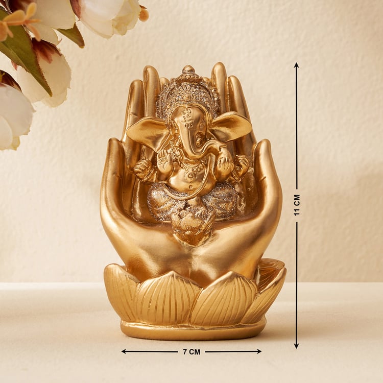 Corsica Tranquil Polyresin Ganesh in Hand Figurine