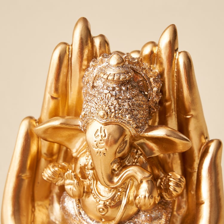 Corsica Tranquil Polyresin Ganesh in Hand Figurine